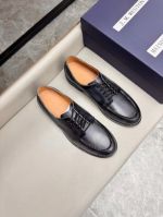 J.M.WESTON Black calfskin Leather Shoes-J.M.WESTON Man Business Leather Shoes